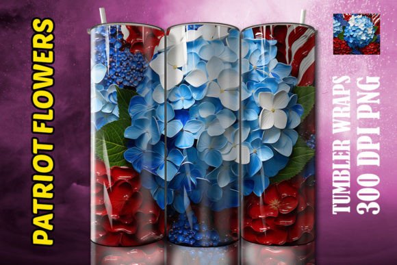3D Blue Hydrangeas Flower Tumbler 4: Integrating Digital Assets into Sublimation Workflows