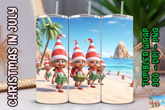 3D Elves Tumbler 11: Elevating Holiday Sublimation with High-Resolution Digital Assets