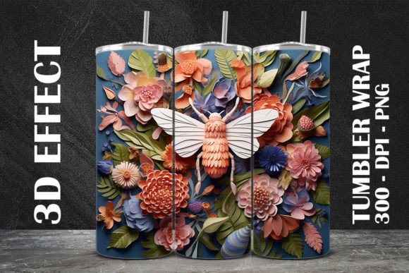 3D Fruit Fly Tumbler Wrap 2: A Unique Design Asset