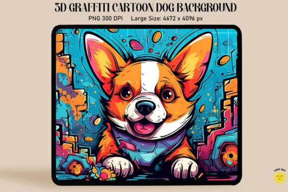 3D Graffiti Happy Chihuahua Dog: A Burst of Creativity for Your Projects
