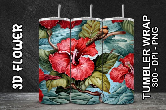3D Hibiscus Flower Tumbler 1: A Stylish and Versatile Drinkware Solution