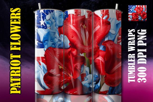 3D Red Gladiolus Flower Tumbler 1: Elevating Sublimation Projects with Botanical Depth