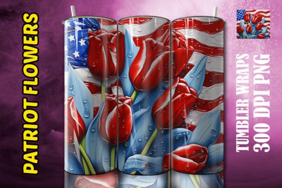 3D Red Tulips Flower Tumbler: Elevating Sublimation Projects with Realistic Floral Design