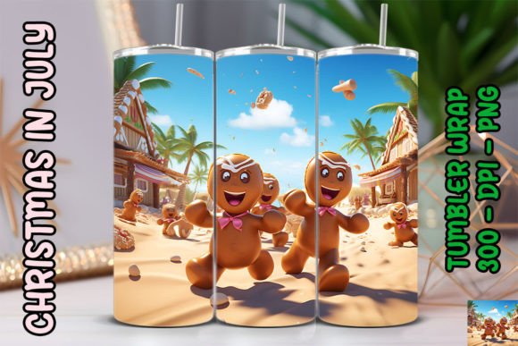 Discover the Charm of 3D Gingerbread Men Tumbler 9