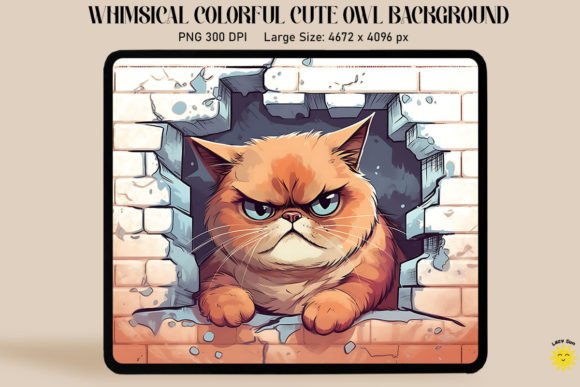 Discover the Unique 3D Graffiti Cartoon Exotic Shorthair Cat