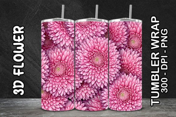 Discover the Versatile 3D Asters Flower Tumbler