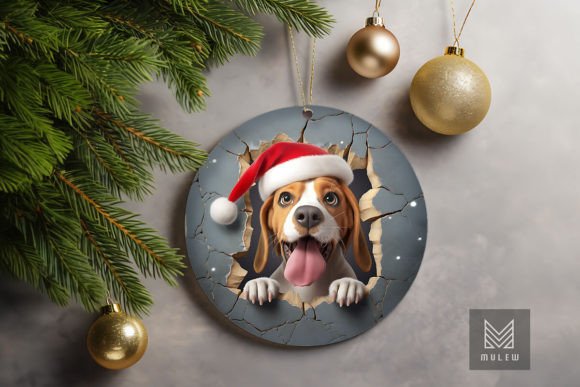 Enhance Your Christmas Decor with a 3D Beagle Dog Xmas Ornament