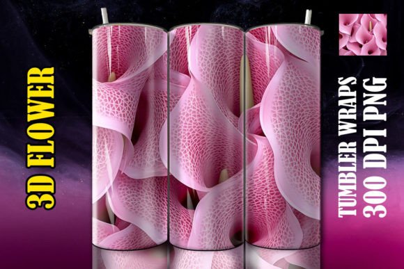 Enhance Your Tumblers with 3D Calla Lilies Flower Design