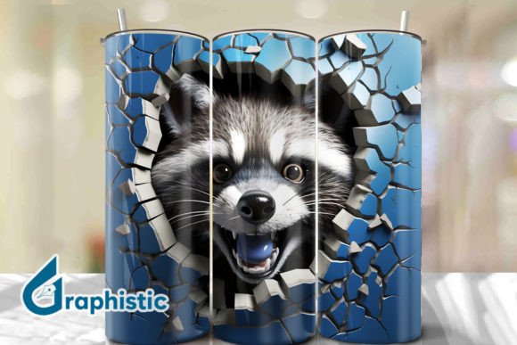 Enhancing Your Creative Projects with Racoon 3D Smash Wall Art Background 10