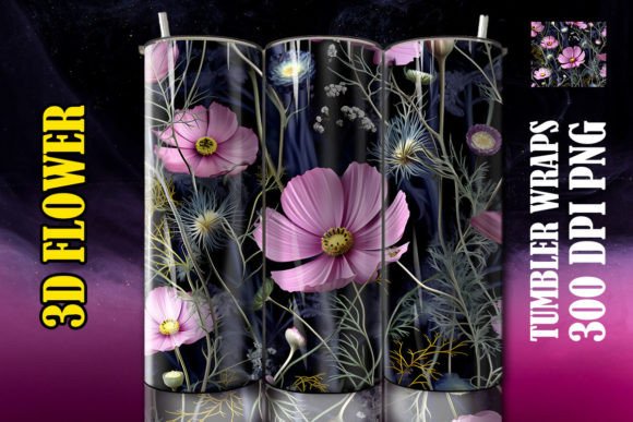 Explore the Versatile 3D Cosmos Flower Tumbler 2