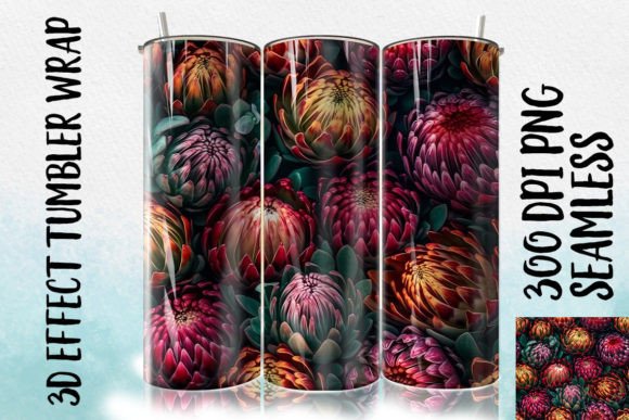 Explore the Versatile 3D Protea Tumbler Wrap 3