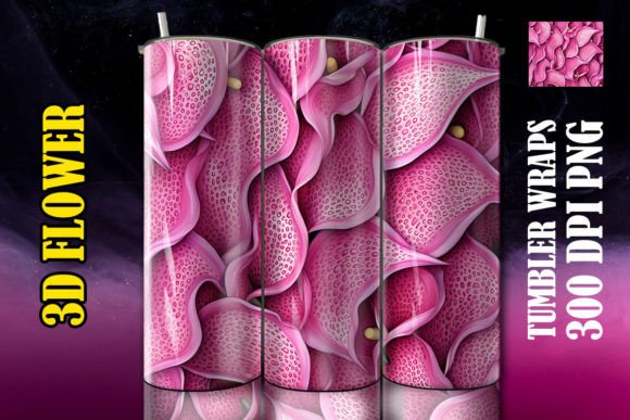 Exploring 3D Calla Lilies Flower Tumbler and PNG File for Sublimation Printing