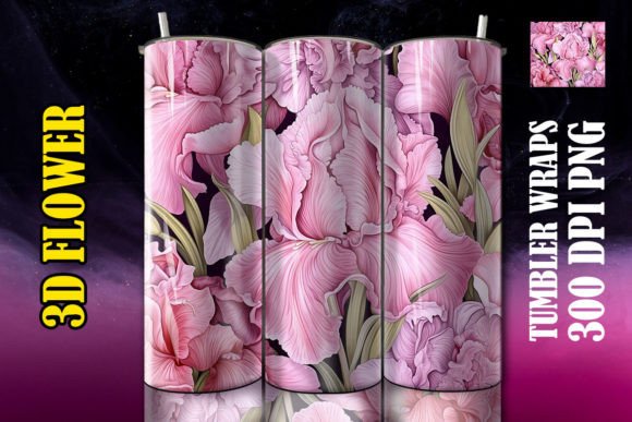 Exploring the 3D Irises Flower Tumbler: A Digital Artistic Gem
