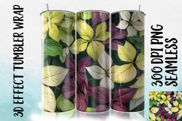 Exploring the Versatility and Aesthetic Appeal of 3D Dogwood Leaf Tumbler Wrap 1
