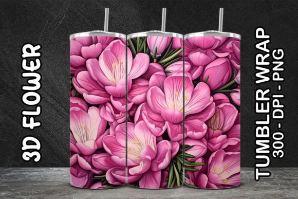 Exploring the Versatility and Beauty of 3D Freesias Flower Tumbler