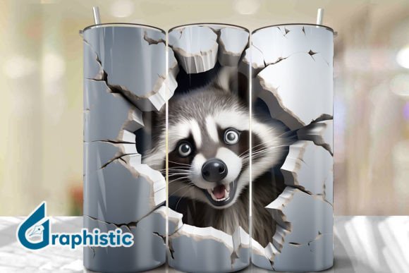 Unlocking Creativity with Racoon 3D Smash Wall Art Background 26